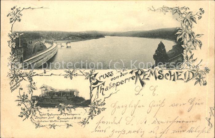 Remscheid Thalsperre mit Hotel-Restaurant