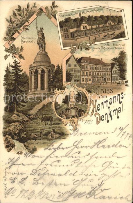 Detmold Hermanns-Denkmal u.C-Reineckes Gasthof