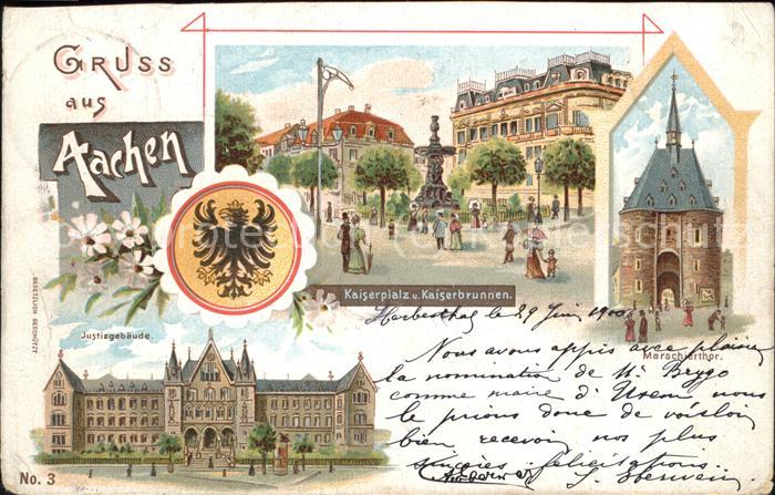 Aachen Kaiserplatz u.Kaiserbrunnen