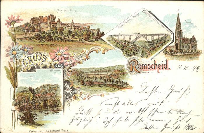 Remscheid Schloss Burg u.Thalsperre