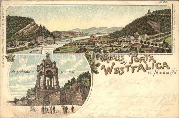 Porta Westfalica mit Kaiser-Wilhelm-Denkmal