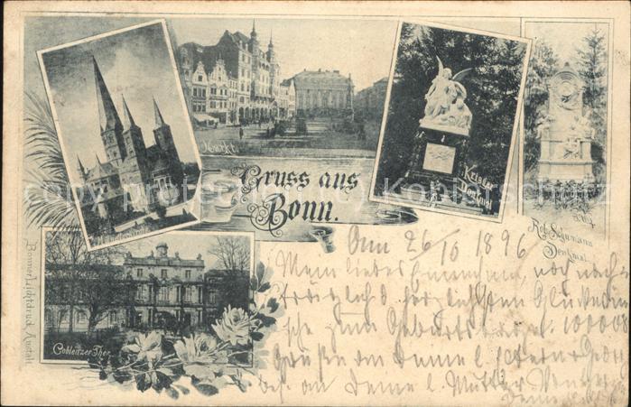 Bonn Rhein Krieger-Denkmal u.Coblenzer Thor