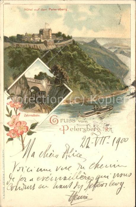 Koenigswinter Zahnradbahn u.Hotel auf dem Petersberg