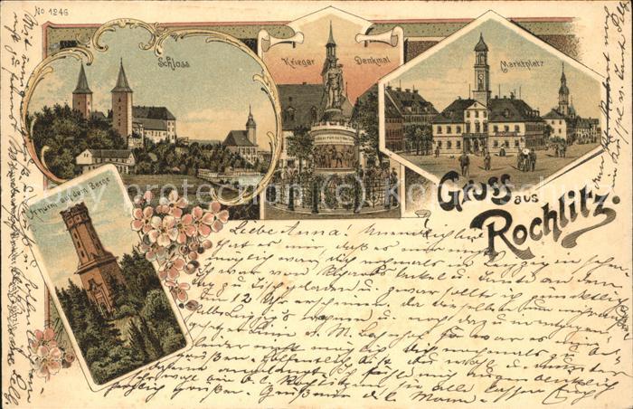 Rochlitz Sachsen Schloss u.Marktplatz
