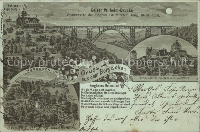 Muengsten Kaiser-Wilhelm-Brückeu.Schloss Burg (Mo