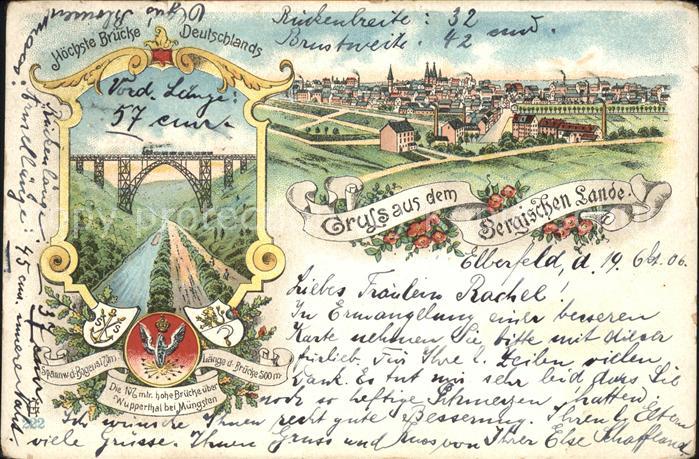 Elberfeld Wuppertal mit Kaiser-Wilhelm-Brücke