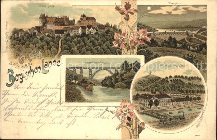 Bergisches Land Schloss Burg u.Kaiser-Wilhelm-Brücke