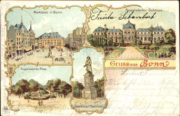 Bonn Rhein Marktplatz u.Poppelsdorfer-Allee