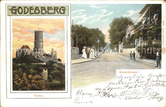 Bad Godesberg Kaiserstrasse u.Burgruine