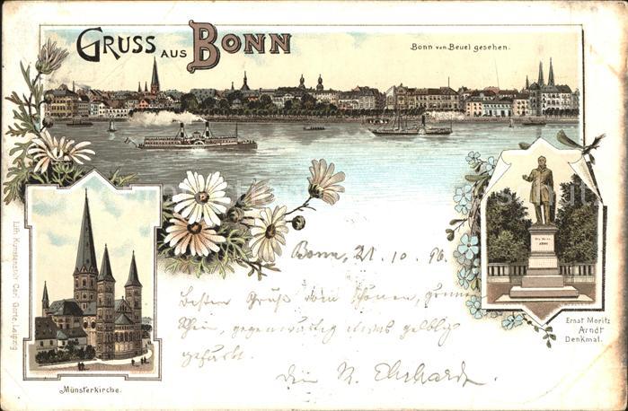 Bonn Rhein Münsterkirche u.Erst-Moritz-Arndt-Denkm