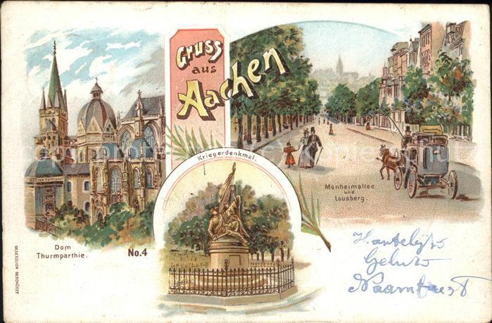 Aachen Dom u.Kriegerdenkmal