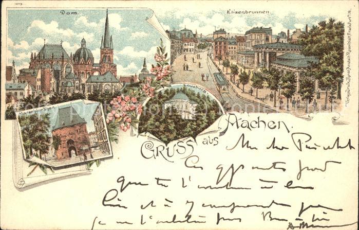 Aachen Elisenbrunnen u.Dom