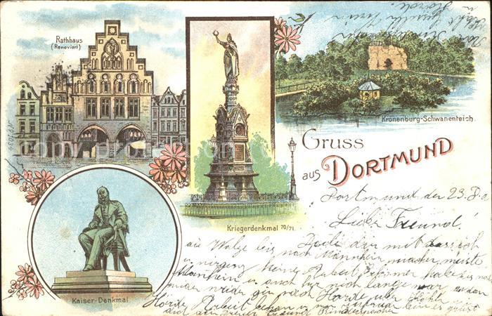 Dortmund Rathaus u.Kaiser-Denkmal