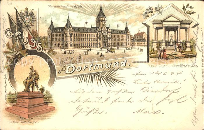 Dortmund Kaiser-Wilhelm-Denkmal u.Oberpostdirect
