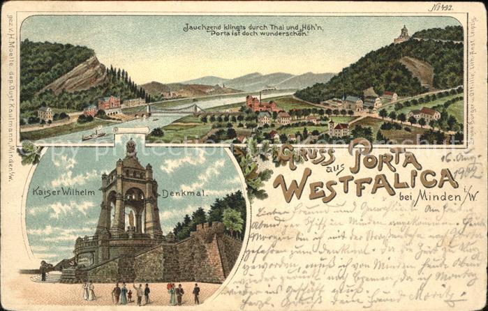 Porta Westfalica mit Kaiser-Wilhelm-Denkmal