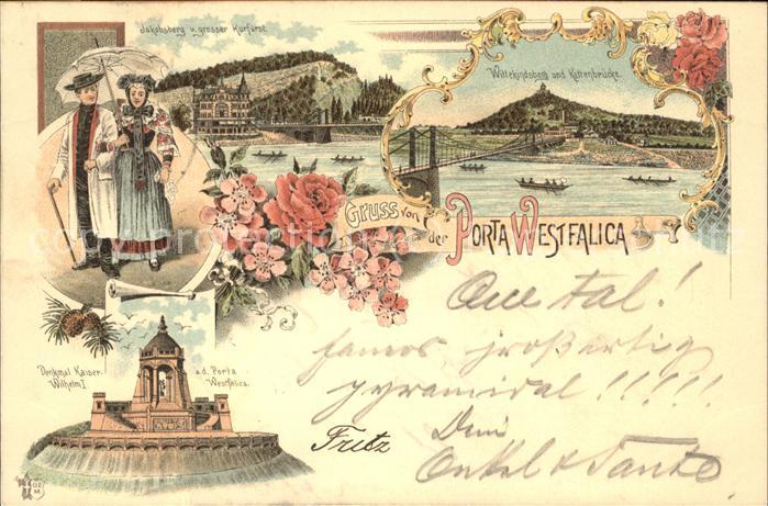 Porta Westfalica Jakobsberg u.grosser Kurfürst