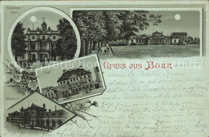 Bonn Rhein Post u.Bahnhof