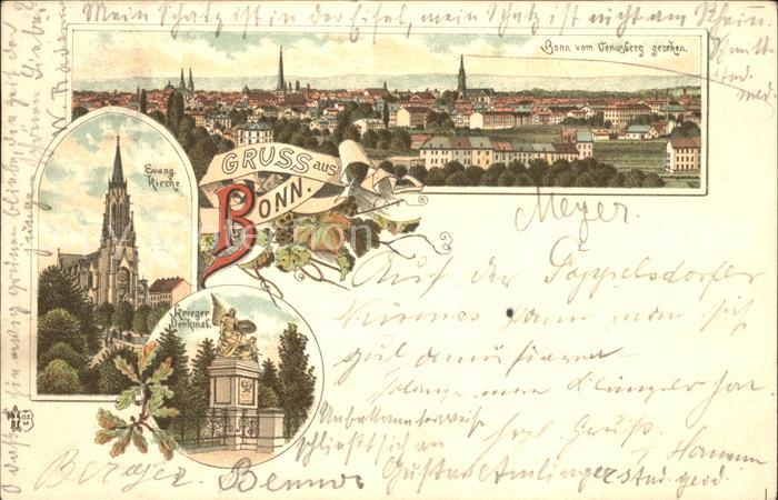 Bonn Rhein Evangl.Kirche u.Kriegerdenkmal