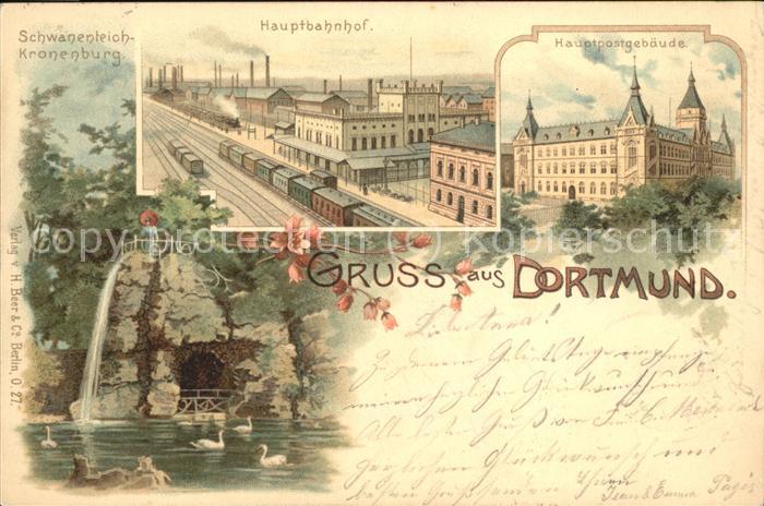 Dortmund Schwanenteich-Kronenburg u.Hauptbahnhof