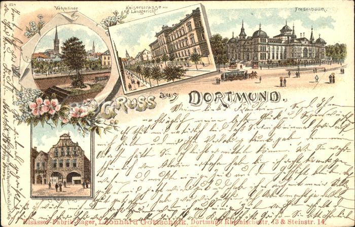 Dortmund Kaiserstrasse mit Königl.Landgericht