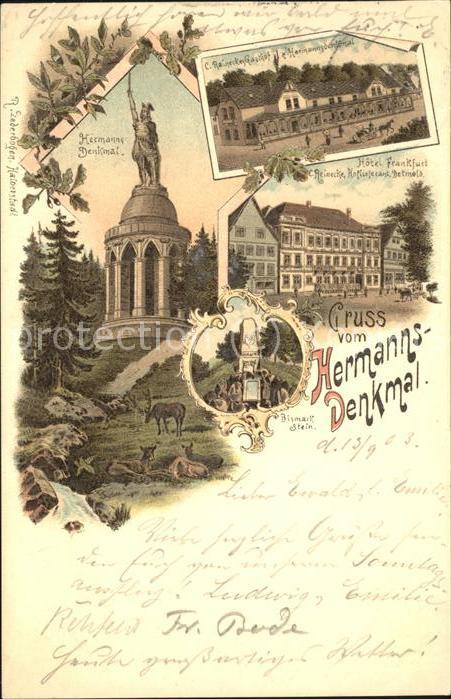 Detmold Hermanns-Denkmal u.Hotel Frankfurt