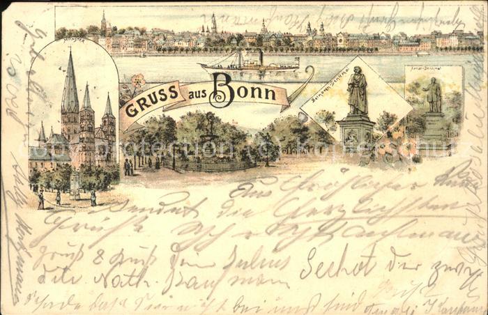 Bonn Rhein Münster u.Bethoven-Denkmal