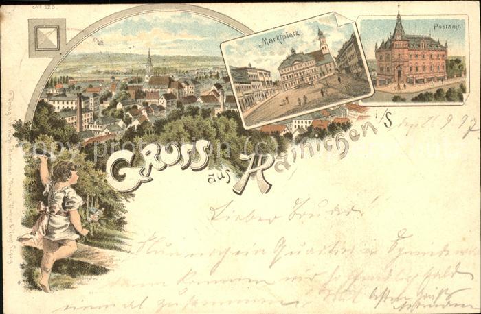 Hainichen Sachsen Postamt u.Marktplatz