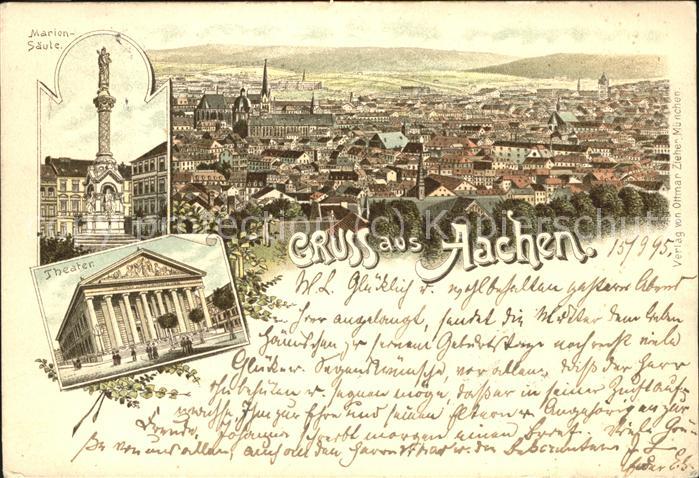 Aachen Marien-Säule u.Theater