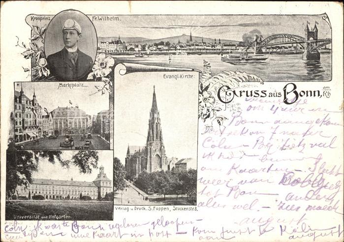 Bonn Rhein Marktplatz u.Evangl.Kirche