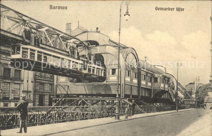 Barmen Wuppertal Gemarker Ufer Schwebebahn