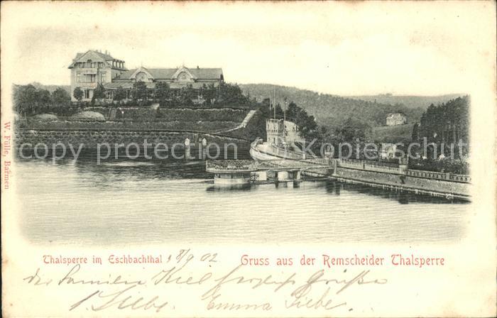 Remscheid Thalsperre im Eschbachtal