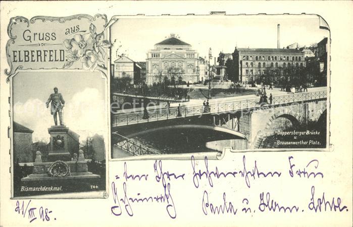 Elberfeld Wuppertal Bismarckdenkmal Döppersberger Brücke un