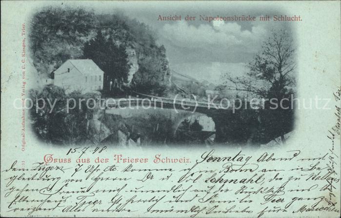 Trier Napoleonbrücke mit Schlucht