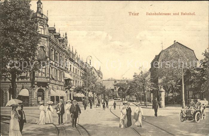 Trier Bahnhofstrasse und Bahnhof