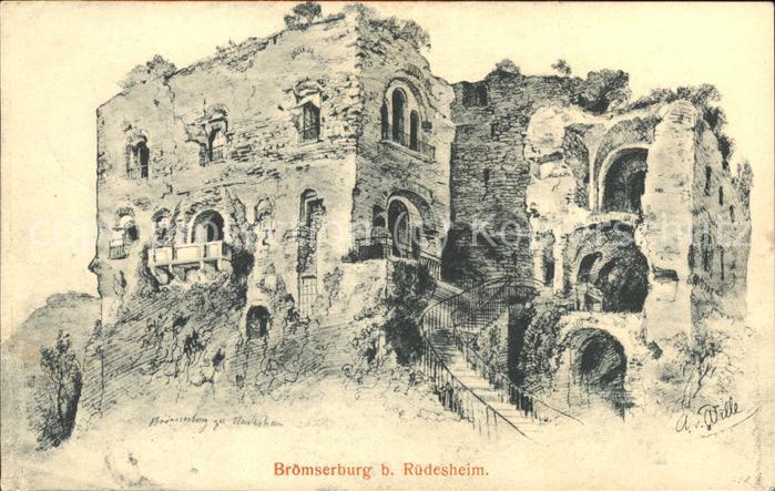 Ruedesheim Rhein Brömserburg Ruine