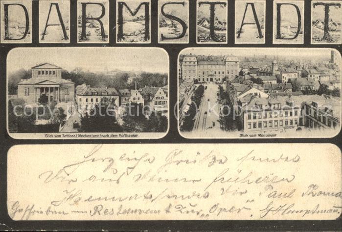 Darmstadt Hoftheater Stadtblick