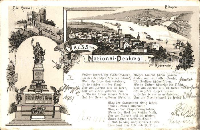 Ruedesheim Rhein Nationaldenkmal Die Rossel Bingen