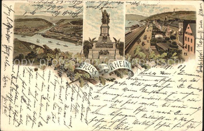 Ruedesheim Rhein Nationaldenkmal Rheinpanorama