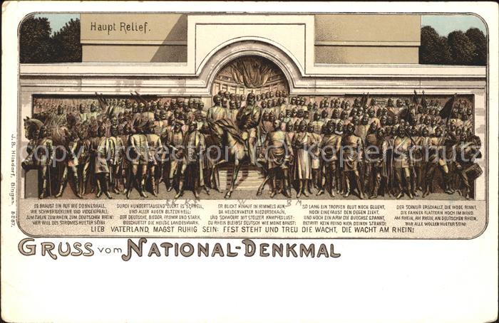 Ruedesheim Rhein Niederwald Nationaldenkmal Haupt-Relief