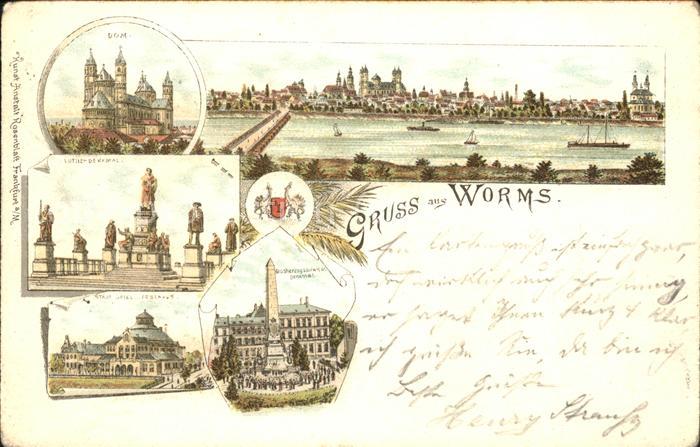 worms Panorama Dom Lutherdenkmal Festspielhau