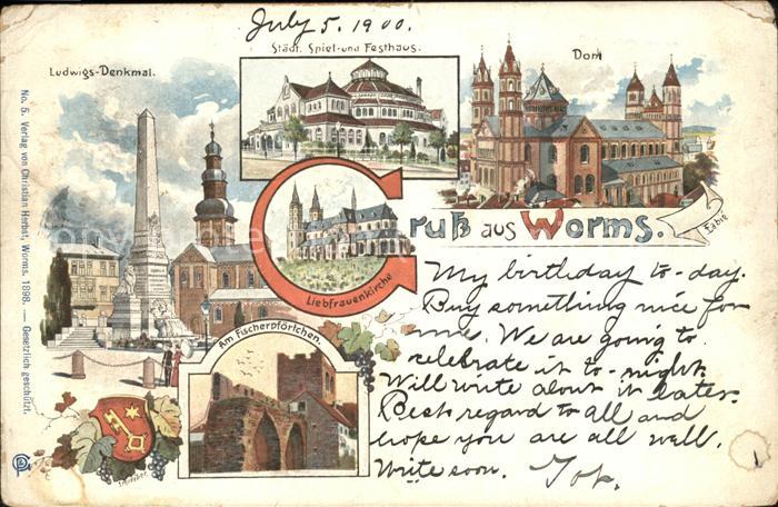 Worms Ludwigsdenkmal Dom Festspielhaus Liebfr