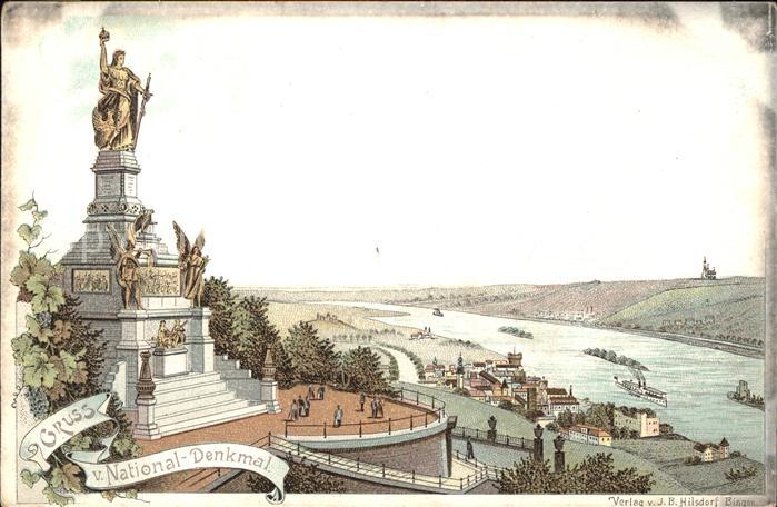 Ruedesheim Rhein Nationaldenkmal Rheinpartie