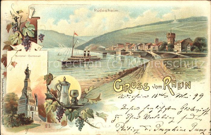 Ruedesheim Rhein Nationaldenkmal Rheinpanorama