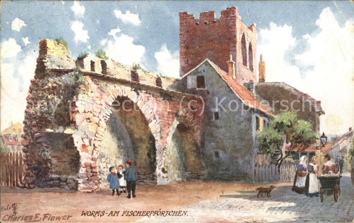 Worms Am Fischerpförtchen Künstlerkarte