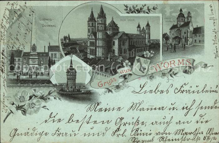 Worms Ludwigsdenkmal Dom Paulus Museum Wasserthurm