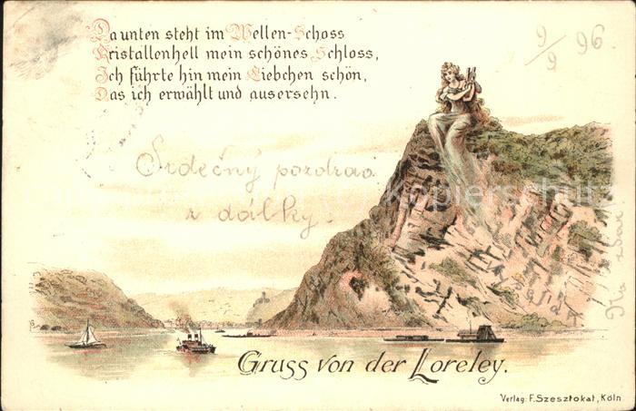 St Goarshausen Am Loreleyfelsen Die schöne Lorelei bet