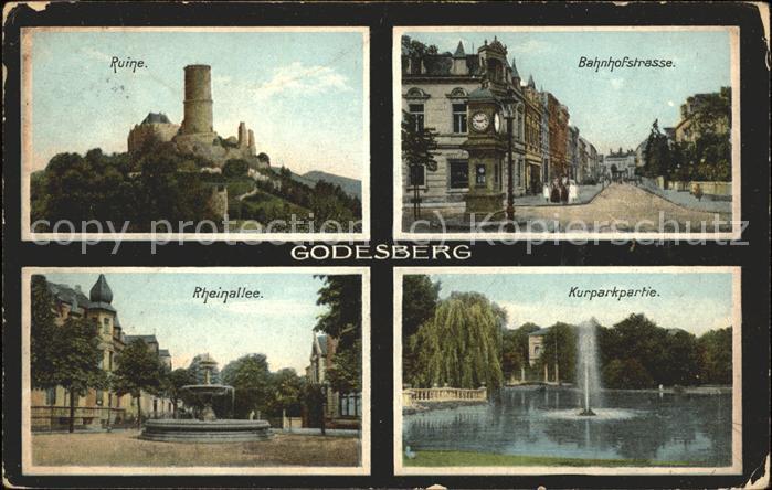 Bad Godesberg Ruine Bahnhofstr Rheinallee Kurparkpart