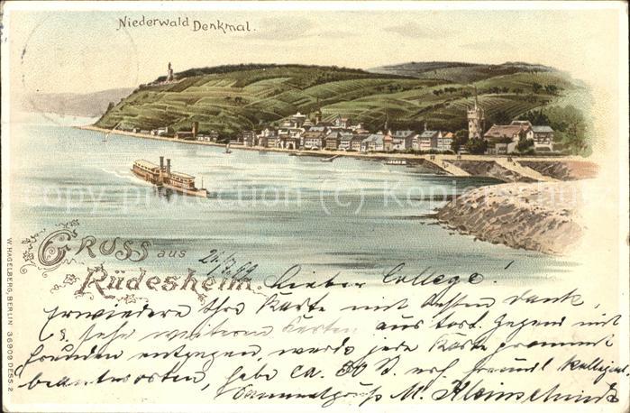 Ruedesheim Rhein Nationaldenkmal Niederwald Rheinpartie