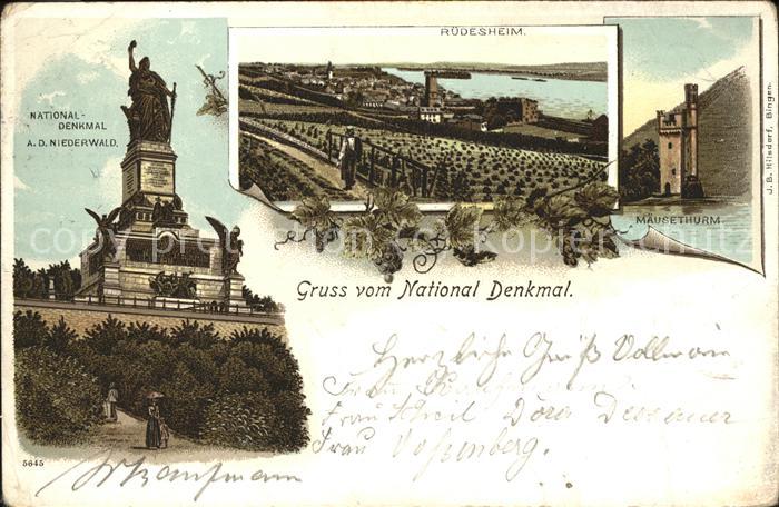 Ruedesheim Rhein Nationaldenkmal Niederwald Mäuseturm Pa