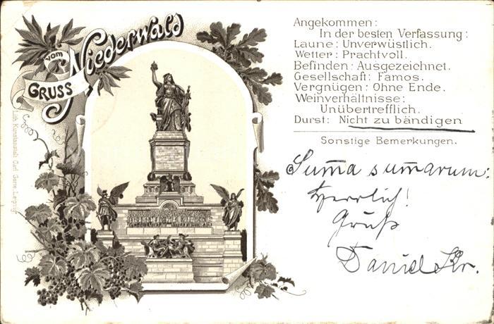 Ruedesheim Rhein Nationaldenkmal Niederwald